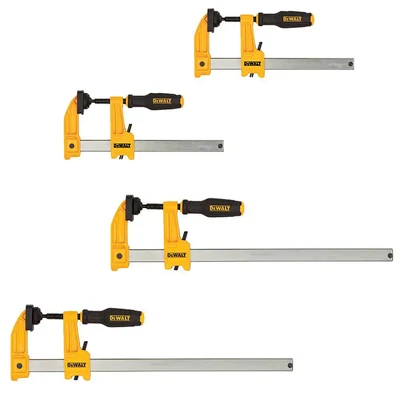 $24.72 • Buy DEWALT Bar Clamps 600 Lb. 2.5 In. Throat Depth 12 In 6 In Woodworking 4 Pack New