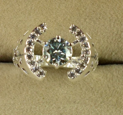 $39.03 • Buy 2.54 Ct Green Moissanite Diamond Halo 6 X 6 Mm Round Men's Solitaire Ring