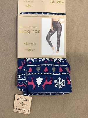 Mayfair Winter Printed Leggings Small New • $13