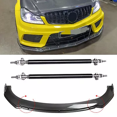 For Mercedes Benz C63 AMG W204 Front Bumper Lip Splitter Spoiler Carbon Fiber • $69.99