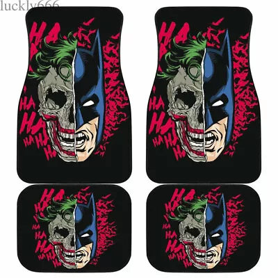 Batman Car Floor Mats Pickup Front / Rear Rugs Universal Fit SUV Rubber Carpets • $54.14