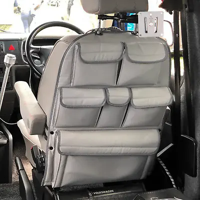 VW T4 Transporter Campervan Single/Captains Seat Leatherette Back Seat Organiser • $117.42