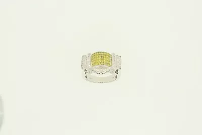 14K White Gold Canary And White Diamond Ring 1.75 CT • £1253.71