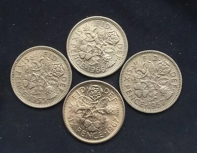 Buy 4 Get 2 Free - Elizabeth 11 *1953_1967* Sixpence - 6d - Old British Coins • £1.15