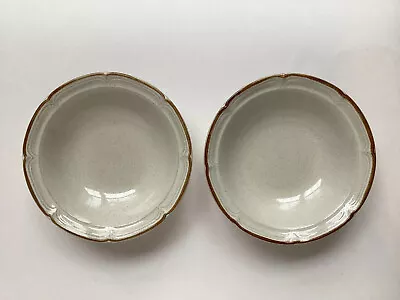 Baroque Hearthside Stoneware Bowls Set Of 2 6 3/4” Soup Cereal Salad Vintage • $9.99