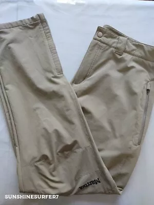 Marmot Men's 36 Soft Shell Pants Beige Ankle Zip Nylon 10% Elastin Inseam 31  • $39