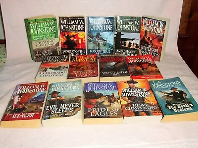 Lot Of 14 William W. & J.A. Johnstone Westerns ~ Mountain Man ~ Gun Fighters • $18