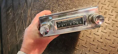 1960s Vintage Universal Am Car Radio Chrome Bezel • $69.42