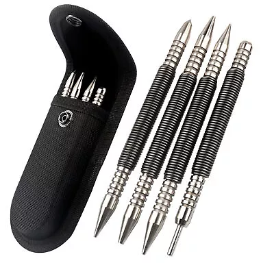 Spring Loaded Nail Set Tools Dual Head Nail Setter And Hinge Pin Punch Set/Bag • $16.32