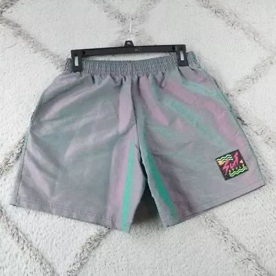 Vintage Surf Style Shorts Mens Medium Nylon Blend Multi Color Y2K • $23.99