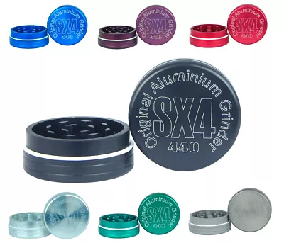 44mm  2part Metal Aluminium Herb Grinder Magnetic • £5.95