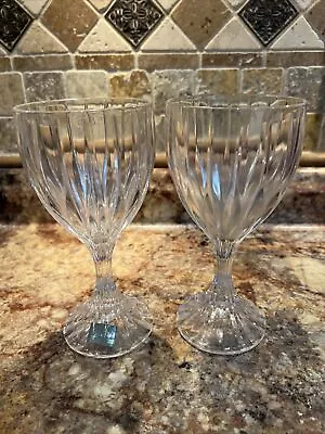 New Set Of 2. Mikasa Crystal Park Lane 6 3/4  Water Goblets / Wine Glass • $39.99