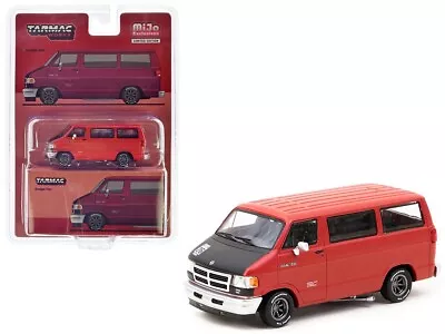 Tarmac Works 1:64 Diecast Model Dodge Van Red • $12.99