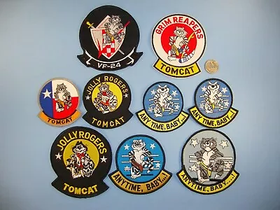 Patch Patches Lot USN Navy F-14 Tomcat Jolly Rogers VF-24 Grim Reapers • $4.95