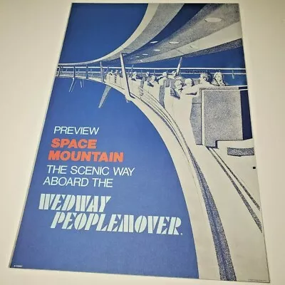 WEDway PeopleMover Poster Authentic Disney 12x18 Walt Disney World Tomorrowland • $100