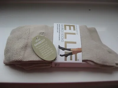 £3 • Buy Elle Ladies Plain Beige Soft And Cooling Bamboo Fibre Socks 2 Pair Multipack