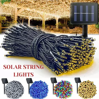 Solar Fairy String Lights 100/200/500 LED Outdoor Garden Christmas Party Decor • $11.95