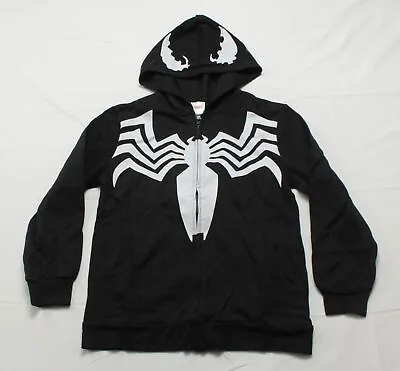 Marvel Spider-Man Kid's Spider-Verse Venom Zip Up Hoodie JW7 Black Size 14-16 • $17.54
