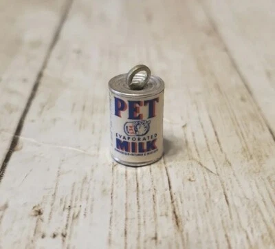 $7 • Buy Vintage  Pet Milk Can  Bracelet Charm Pendant, Evaporated Milk