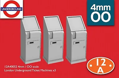 OO Gauge / 4mm Scale Model London Underground Lightable Retro Ticket Machines X3 • £4.99