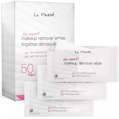 Vitamin E Makeup Remover Wipes - 50ct Face Eyes Lips - Travel Essentials • $28.68