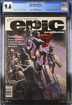 Epic Illustrated 1 (CGC 9.6) Silver Surfer Galactus Starlin Frazetta 1980 X764 • $150