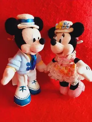 Disney Plush Lot Of 2 Mickey Mouse Minnie Mouse Plush Badge Character Item • $70.31