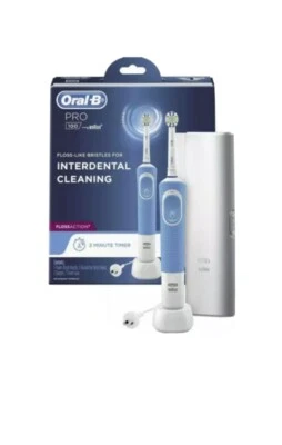 $34.97 • Buy Rechargeable Electric Toothbrush Oral-B PRO 100 FlossAction Interdental Blue