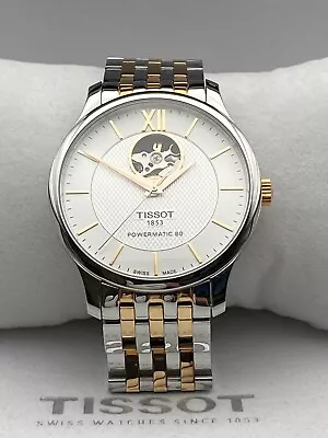 Tissot Tradition Powermatic 80 Open Heart Watch (t063.907.22.038.01) • £498