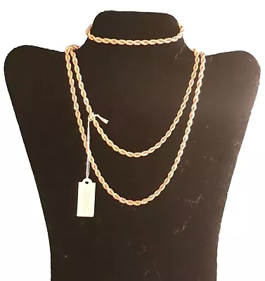 Vintage PARK LANE Couture Infinity Gold Necklace And Bracelet Set • $24.99