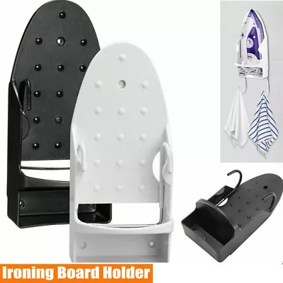 Door Wall Mounted Iron Holder Ironing Board Hanger Storage Rack Organizer Hook • £8.99