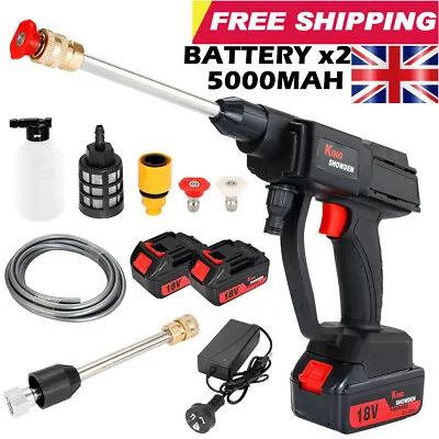 £54 • Buy 2 Battery Portable Cordless Car High Pressure Washer Jet Water Wash Cleaner Gun