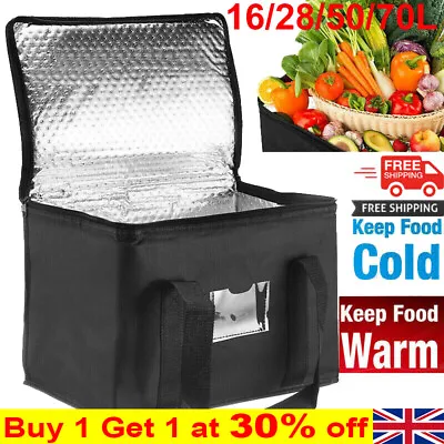 16-70L Food Delivery Insulated Bags Pizza Takeaway Thermal Warm/Cold Bag Ruck UK • £4.99