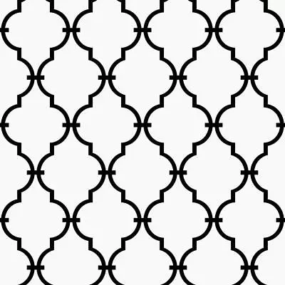 RMK9018WP Black Modern Trellis Peel And Stick Wallpaper Sample • $40.29