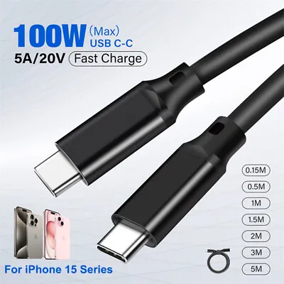 PD 100W Type C USB C To USB C Fast Charging Charger Cable IPhone 15 Pro Max Cord • $28.96