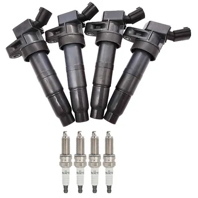 4X Ignition Coils + 4X Spark Plugs For 2011-2015 Kia Optima Sonata 2.4L L4 UF611 • $59.99
