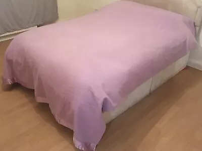 £34.99 • Buy Vintage All Pure Merino Wool Blanket Mothproofed  Satin Edge Blanket Purple