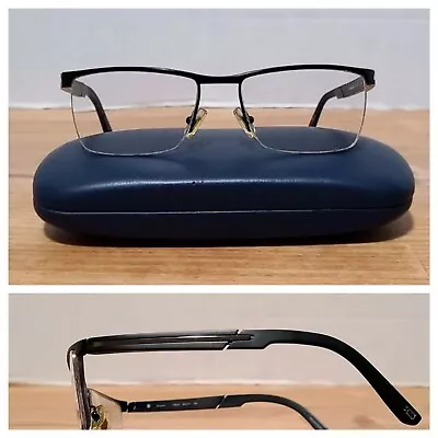 Morel France 7761O Black Half Rimless Eyeglasses Frame 53-17-140 • $49.99