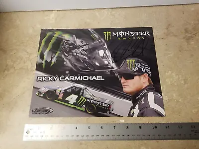 2011 Ricky Carmichael  Monster Energy  #4 Camping World Truck Series-autographed • $19.99