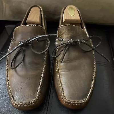 Dolce  & Gabbana Men Stitch Detail Boat Shoes Driving Loafers Sz 44 / US 10.5-11 • $250