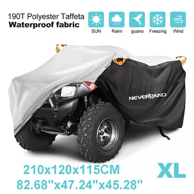 Heavy Duty Double Waterproof 4 Wheeler ATV Cover Rip Resistant Night Reflective • $26.79