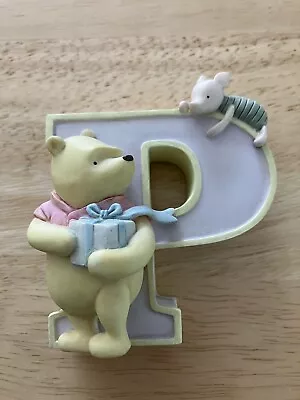 Disney Classic Winnie The Pooh Piglet Ceramic Alphabet Letter  P” Michel & Co. • $10.99