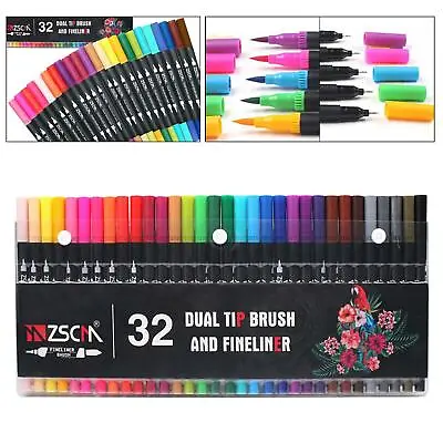 32Pcs Fineliner Pen For Journaling Writing Note Taking Calendar Coloring • £15.70