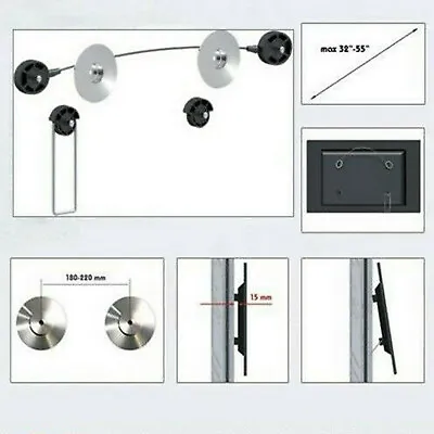 LED TV Wall Mount Bracket Samsung 13 19 21 32 37 40 46 55 65 WMN1000B Very Slim • £27.99