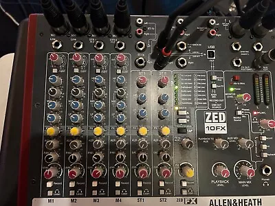 Allen & Heath ZED-10FX 10 Channel Analog Mixer • $275