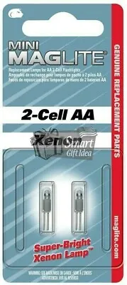 Maglite Replacement Lamps For 2-Cell AA Mini Flashlight 2-Pack • $12.49