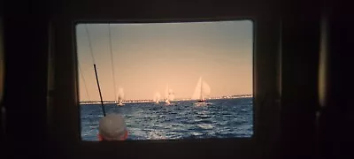 KO07 35MM SLIDE Americana Photo Photograph FOUR SAIL BOATS • $10.90