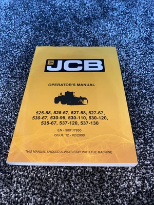 £10 • Buy Jcb Operation Manual For Models