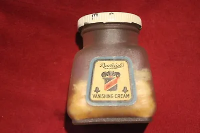 Vintage W. T. Rawleigh's Vanishing Cream Glass Jar Embossed Lid And Label • $19.99