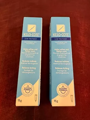 2 Original Kelo-Cote Silicone Scar Gel Silicone Formula 15g Exp. 02/27 • £29.87